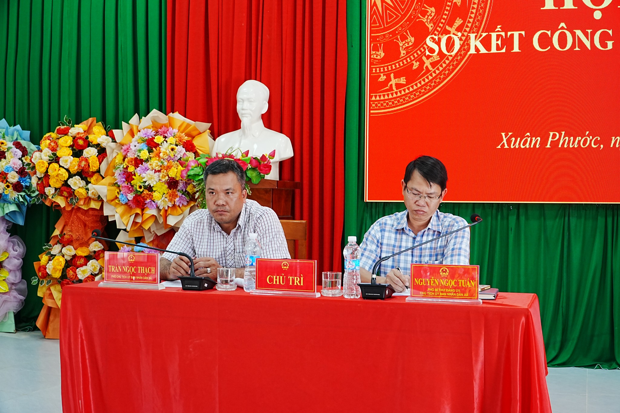 UBND xã tổ chức Hội nghị sơ kết công tác quý I, phương hướng, nhiệm vụ quý II