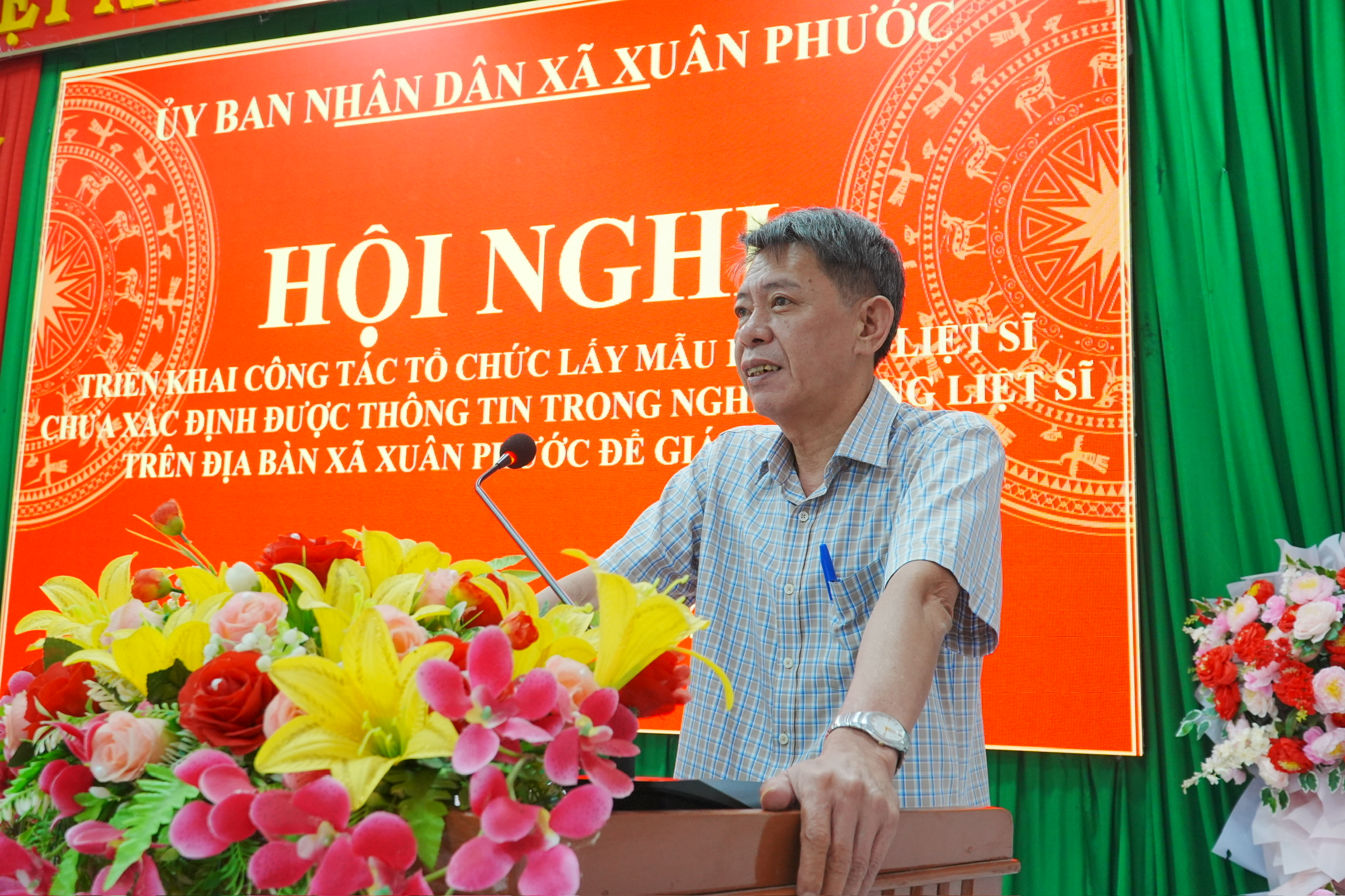 XÃ XUÂN PHƯỚC TỔ CHỨC HỘI NGHỊ TRIỂN KHAI MỘT SỐ NHIỆM VỤ TRỌNG TÂM VỀ CÔNG TÁC LẤY MẪU HÀI CỐT LIỆT SĨ CHƯA XÁC ĐỊNH ĐƯỢC THÔNG TIN ĐỂ GIÁM ĐỊNH ADN
