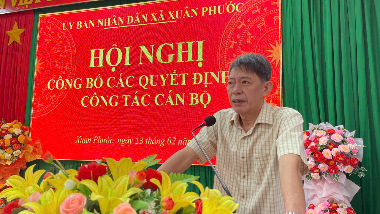 UBND XÃ XUÂN PHƯỚC CÔNG BỐ CÁC QUYẾT ĐỊNH VỀ CÔNG TÁC CÁN BỘ