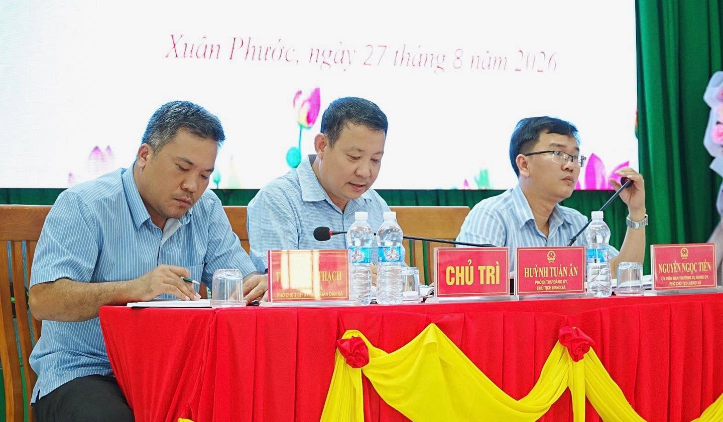 HỘI NGHỊ UBND XÃ XUÂN PHƯỚC THƯỜNG KỲ THÁNG 8 NĂM 2026