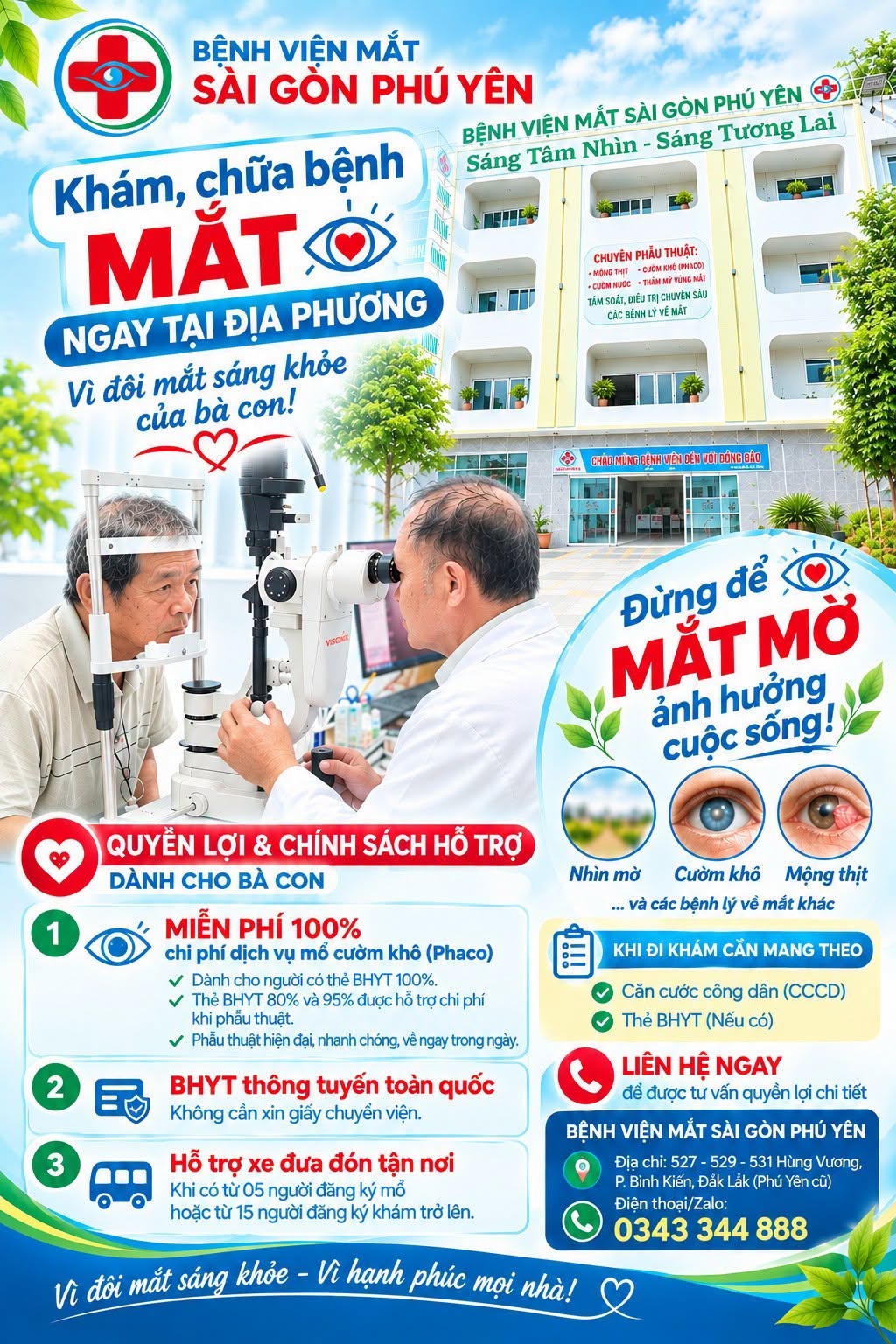 BỆNH VIỆN MẮT SÀI GÒN PHÚ YÊN – KHÁM, CHỮA BỆNH MẮT NGAY TẠI ĐỊA PHƯƠNG