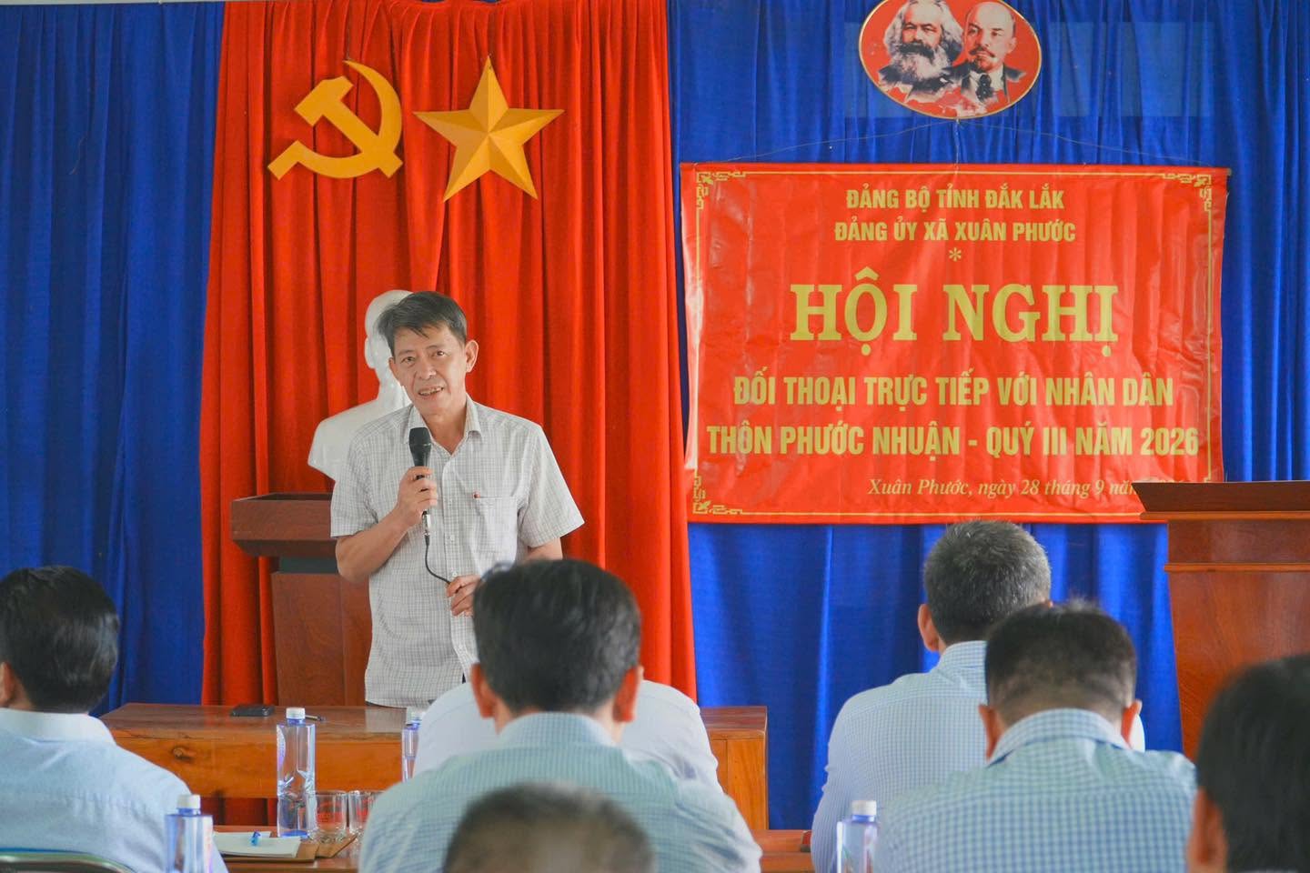 XUÂN PHƯỚC TỔ CHỨC HỘI NGHỊ ĐỐI THOẠI TRỰC TIẾP GIỮA NGƯỜI ĐỨNG ĐẦU CẤP ỦY, CHÍNH QUYỀN VỚI NHÂN DÂN QUÝ III NĂM 2026