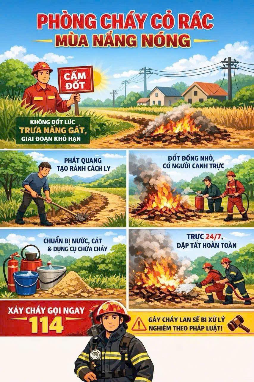 CẢNH BÁO CAO ĐIỂM MÙA KHÔ 2026: TUYỆT ĐỐI KHÔNG LƠ LÀ VỚI “GIẶC LỬA”