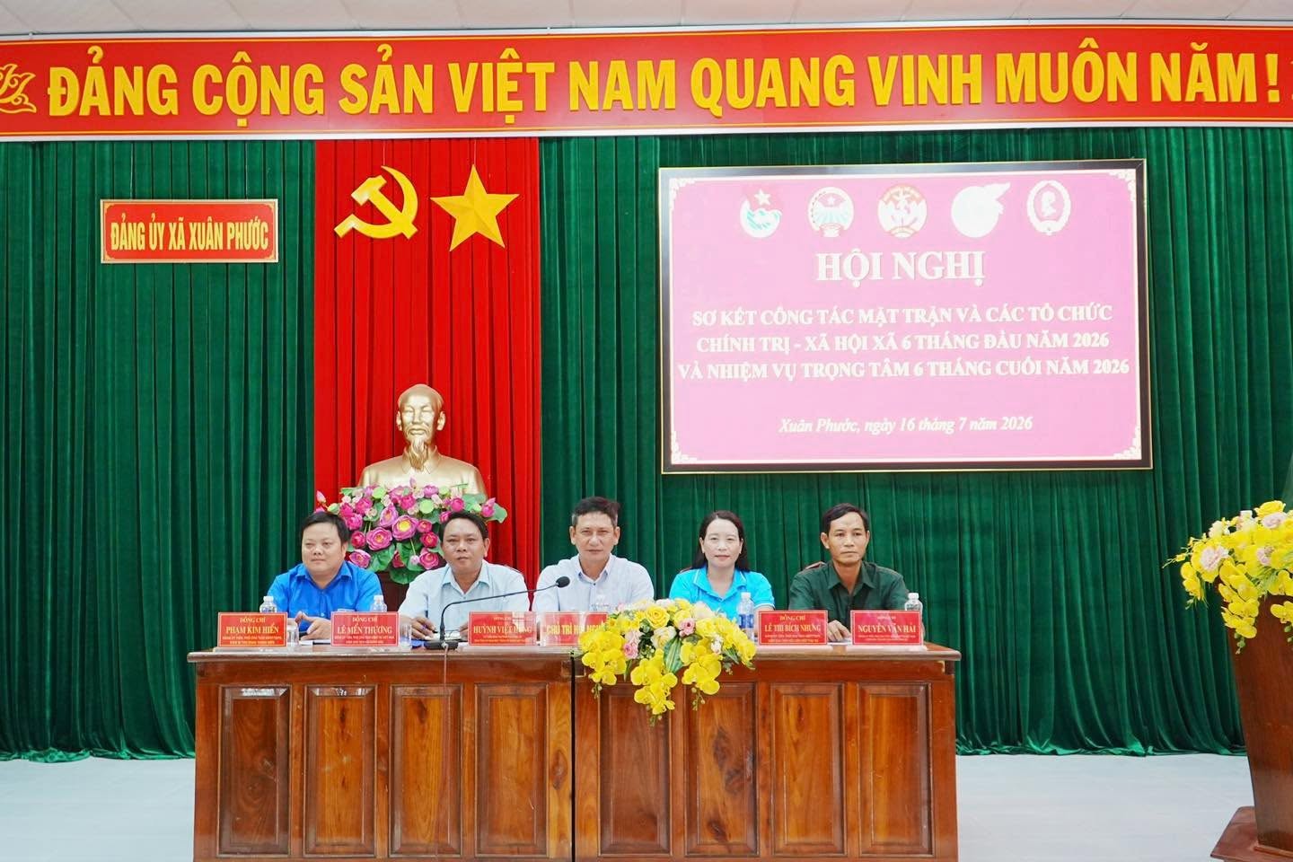 HỘI NGHỊ SƠ KẾT CÔNG TÁC MẶT TRẬN VÀ CÁC TỔ CHỨC CHÍNH TRỊ - XÃ HỘI 6 THÁNG ĐẦU NĂM; TRIỂN KHAI NHIỆM VỤ TRỌNG TÂM 6 THÁNG CUỐI NĂM 2026.
