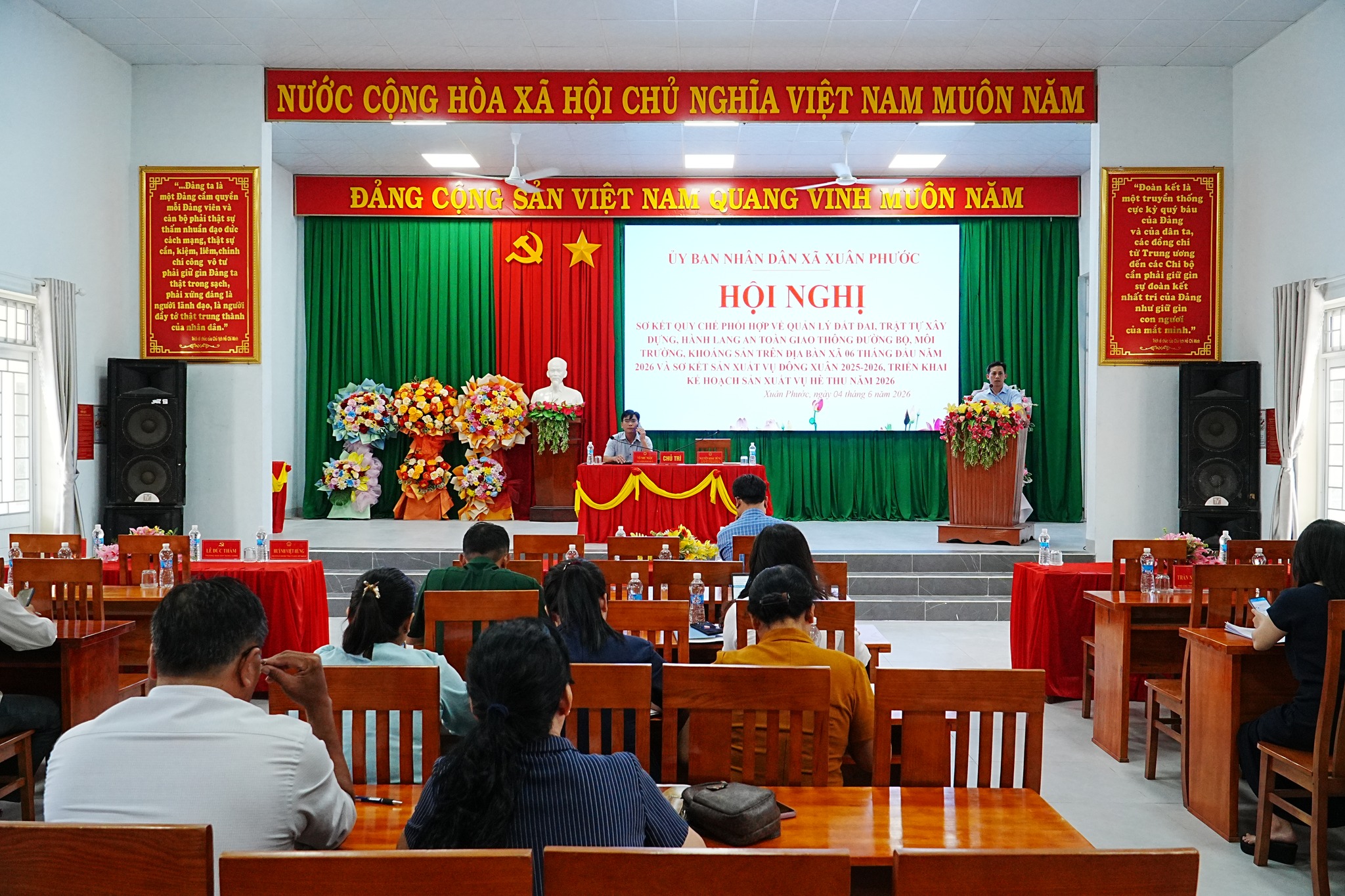 Xã Xuân Phước sơ kết một số lĩnh vực 6 tháng đầu năm